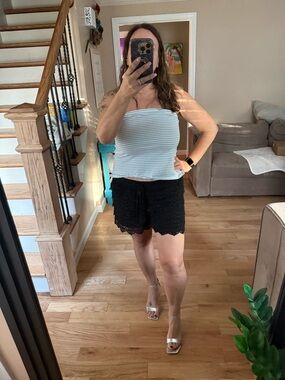 Wet seal lace short